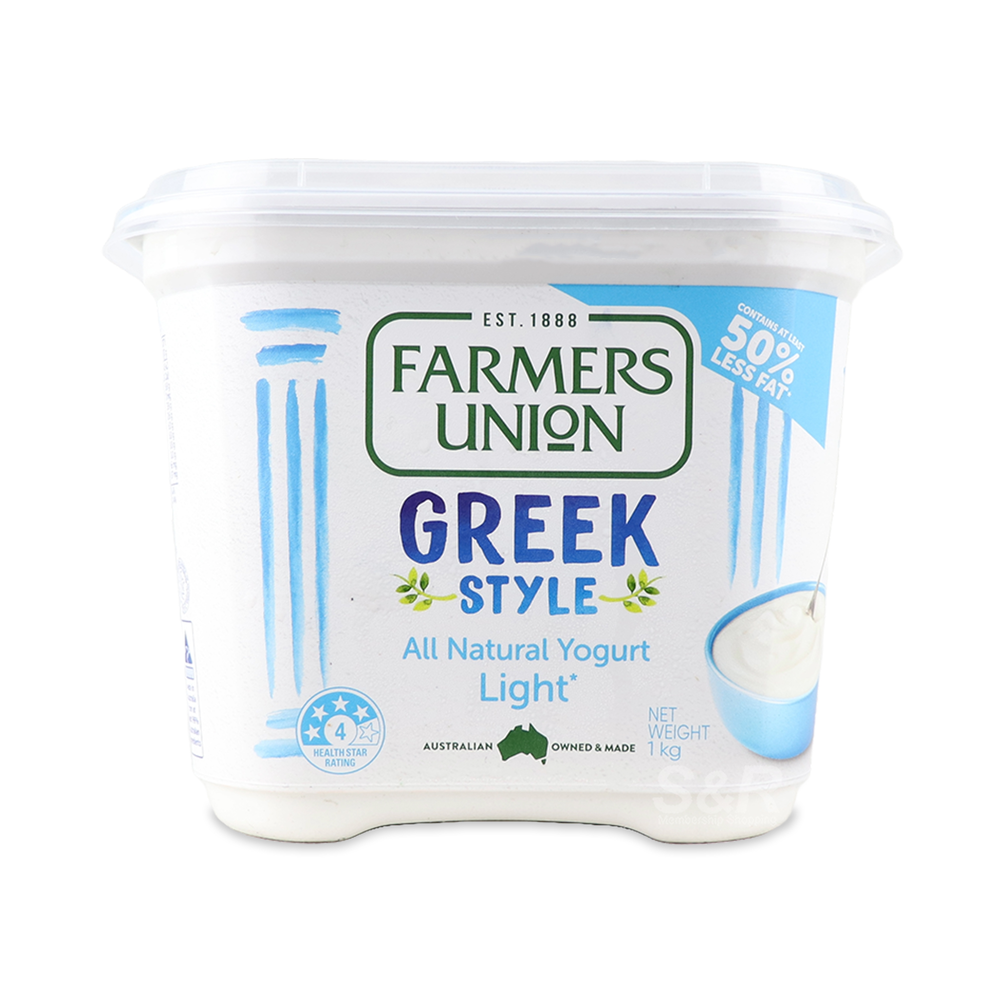 Farmers Union Greek Style Light All Natural Yogurt 1kg Farmers Union Greek Style Light All Natural Yogurt 1kg